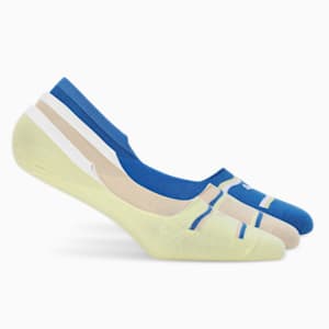 Lifestyle Footie Socks Pack of 3, Lily Pad-Royal Sapphire-Pristine, extralarge-IND