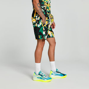 Rival Rage All-Over Print Men's Basketball Shorts, Archive Green-AOP, extralarge-IND