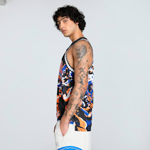 Rival Rage All-Over Print Mesh Men's Basketball Tank, Vivid Blue-AOP, extralarge-IND