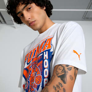 Rival Rage Men's Relaxed Fit Basketball Tee, PUMA White, extralarge-IND