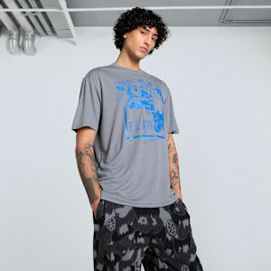 Rival Rage Men's Relaxed Fit Basketball Tee, Flat Medium Gray, extralarge-IND
