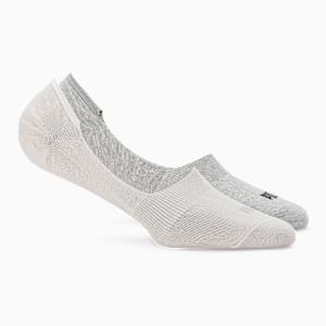 Footie Socks Pack of 2, Beige-Dark Gray Heather, extralarge-IND