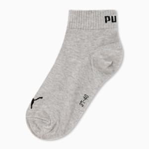 Quarter Socks Pack of 1, Light Gray Heather-PUMA Black, extralarge-IND