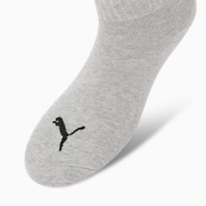 Quarter Socks Pack of 1, Light Gray Heather-PUMA Black, extralarge-IND