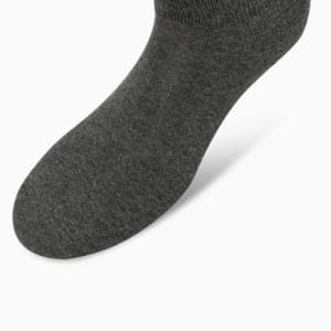 Quarter Socks Pack of 3, Dark Gray Heather-PUMA White, extralarge-IND