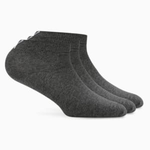 Quarter Socks Pack of 3, Dark Gray Heather-PUMA White, extralarge-IND
