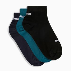 Quarter Socks Pack of 3, PUMA Black-PUMA Navy-Petit Four, extralarge-IND