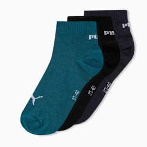 Quarter Socks Pack of 3, PUMA Black-PUMA Navy-Petit Four, extralarge-IND