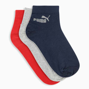 Quarter Socks Pack of 3, For All Time Red-Blazing Blue-Medium Gray Heather, extralarge-IND