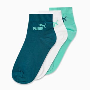 Quarter Socks Pack of 3, Petit Four-Mint-PUMA White, extralarge-IND