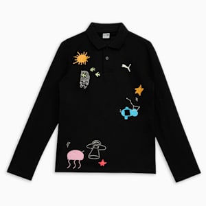Classics Graphic Youth Polo, PUMA Black, extralarge-IND
