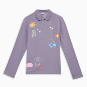 Classics Graphic Youth Polo, Pale Plum, extralarge-IND