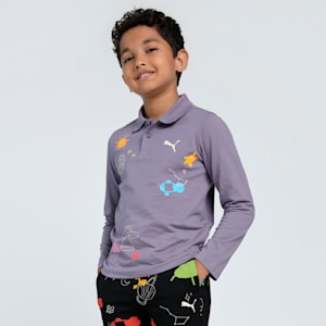 Classics Graphic Youth Polo, Pale Plum, extralarge-IND
