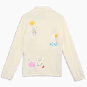 Classics Graphic Youth Sweat Jacket, Creamy Vanilla, extralarge-IND