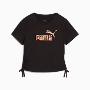 Playera Essentials Animal Logo Infill Knotted para adolescentes, PUMA Black, extralarge