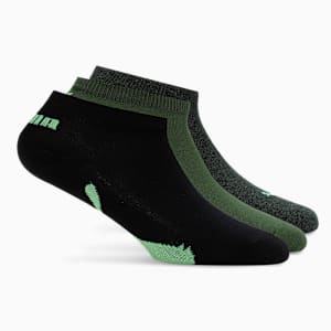 Lifestyle Sneaker Socks Pack of 3, PUMA Black-Forest Green-PUMA Black, extralarge-IND
