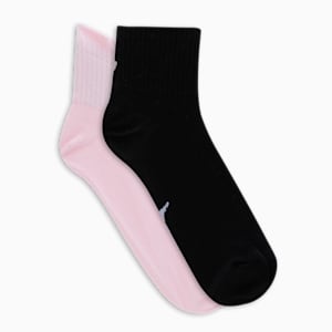 PUMA MINI PAWS Women's Socks Pack of 2, PUMA Black-Bright Pink, extralarge-IND