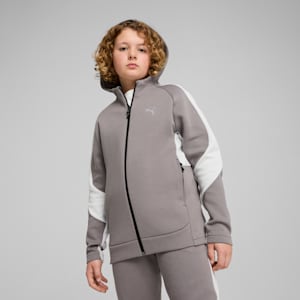 EVOSTRIPE Big Kids' Full-Zip Hoodie, Cast Iron, extralarge