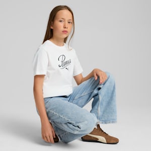 Playera Essentials Script para adolescentes, PUMA White, extralarge