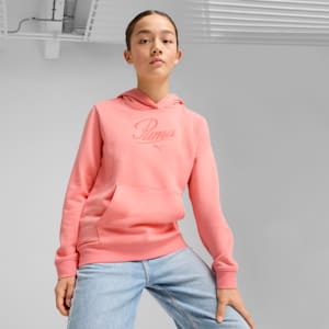 Essentials Script Big Kids' Hoodie, Pink Fruit, extralarge