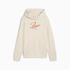 Sudadera con capucha Essentials Script juvenil, Alpine Snow, extralarge