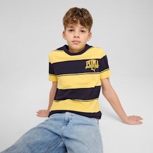 Class Striped Youth Tee, New Navy, extralarge-IND