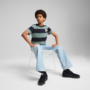 Class Striped Youth Tee, Green Moon, extralarge-IND