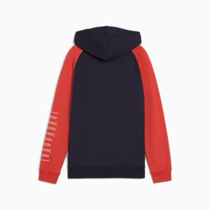 Sudadera con capucha y cremallera PUMA SPORT para niños grandes, New Navy, extralarge