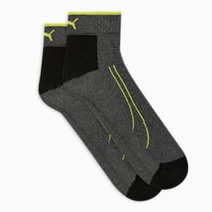 Train Quarter Socks Pack of 2, Dark Gray Heather-Medium Gray Heather, extralarge-IND