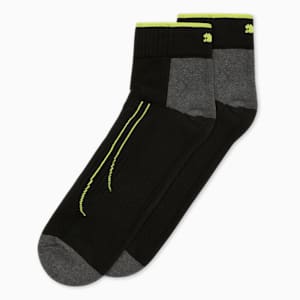 Train Quarter Socks Pack of 2, Dark Gray Heather-PUMA Black, extralarge-IND