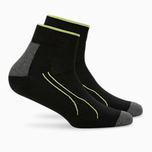 Train Quarter Socks Pack of 2, Dark Gray Heather-PUMA Black, extralarge-IND