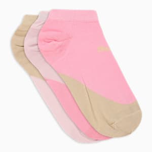 Colorblock Unisex Sneaker Socks Pack of 3, Pearl Pink, extralarge-IND