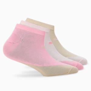 Colorblock Sneaker Socks Pack of 3, Pearl Pink, extralarge-IND