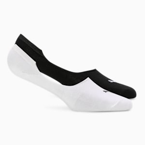 Footie Socks Pack of 2, PUMA Black-PUMA White, extralarge-IND
