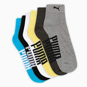 Half Terry Ankle-Length Socks Pack of 6, Celandine, extralarge-IND