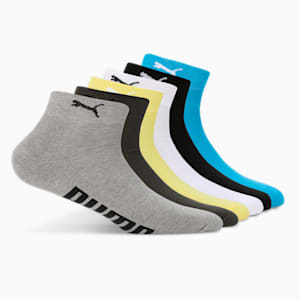 Half Terry Ankle-Length Socks Pack of 6, Celandine, extralarge-IND