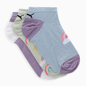 Printed Sneaker Socks Pack of 3, Pistachio, extralarge-IND