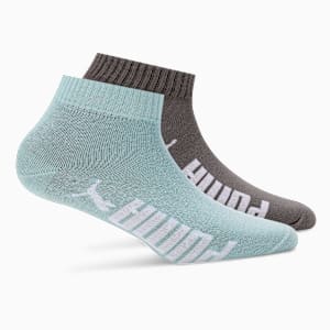Quarter Socks Pack of 2, Ultra Gray-Aquamarine, extralarge-IND