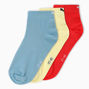 Quarter Socks Pack of 3, Fresh Yellow-Day Dream-For All Time Red, extralarge-IND