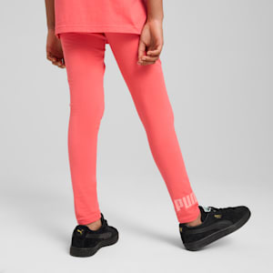 Essentials No.1 Logo Big Kids' Leggings, Peach Frost, extralarge
