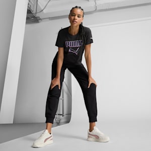 Vivd Logo Women's Tee, PUMA Black, extralarge