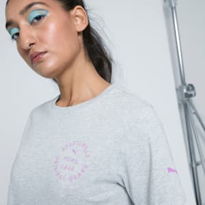 Sports Graphic Women's Tee, Light Gray Heather, extralarge