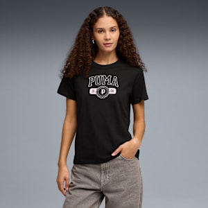 T-shirt Throwback Femme, PUMA Black, extralarge