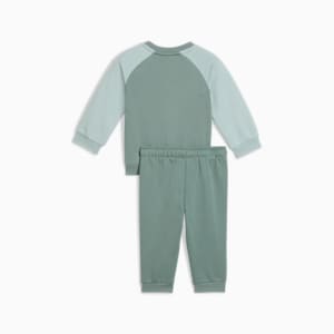 Ensemble 2 pièces Minicats Essentials pour tout-petits avec col rond à manches raglan et pantalon, Green Moon, extralarge