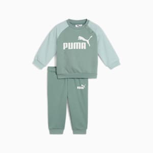 2-Piece Minicats Essentials Todders' Raglan Crew And Pants Set, Green Moon, extralarge