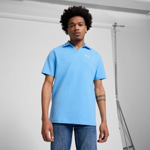 PUMA Resort Essentials Men's Polo Shirt, Team Light Blue, extralarge