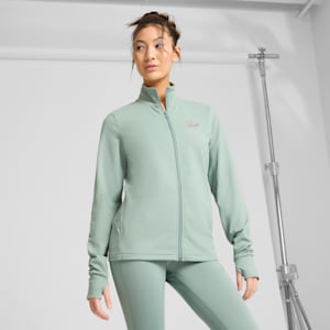 ESS Script Women's Full-Zip Jacket, Green Moon, extralarge