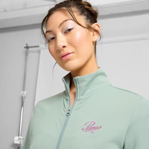 ESS Script Women's Full-Zip Jacket, Green Moon, extralarge