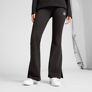 ESS Script Women's Flarred Leggings, PUMA Black, extralarge