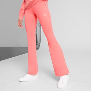 ESS Script Women's Flarred Leggings, Peach Frost, extralarge